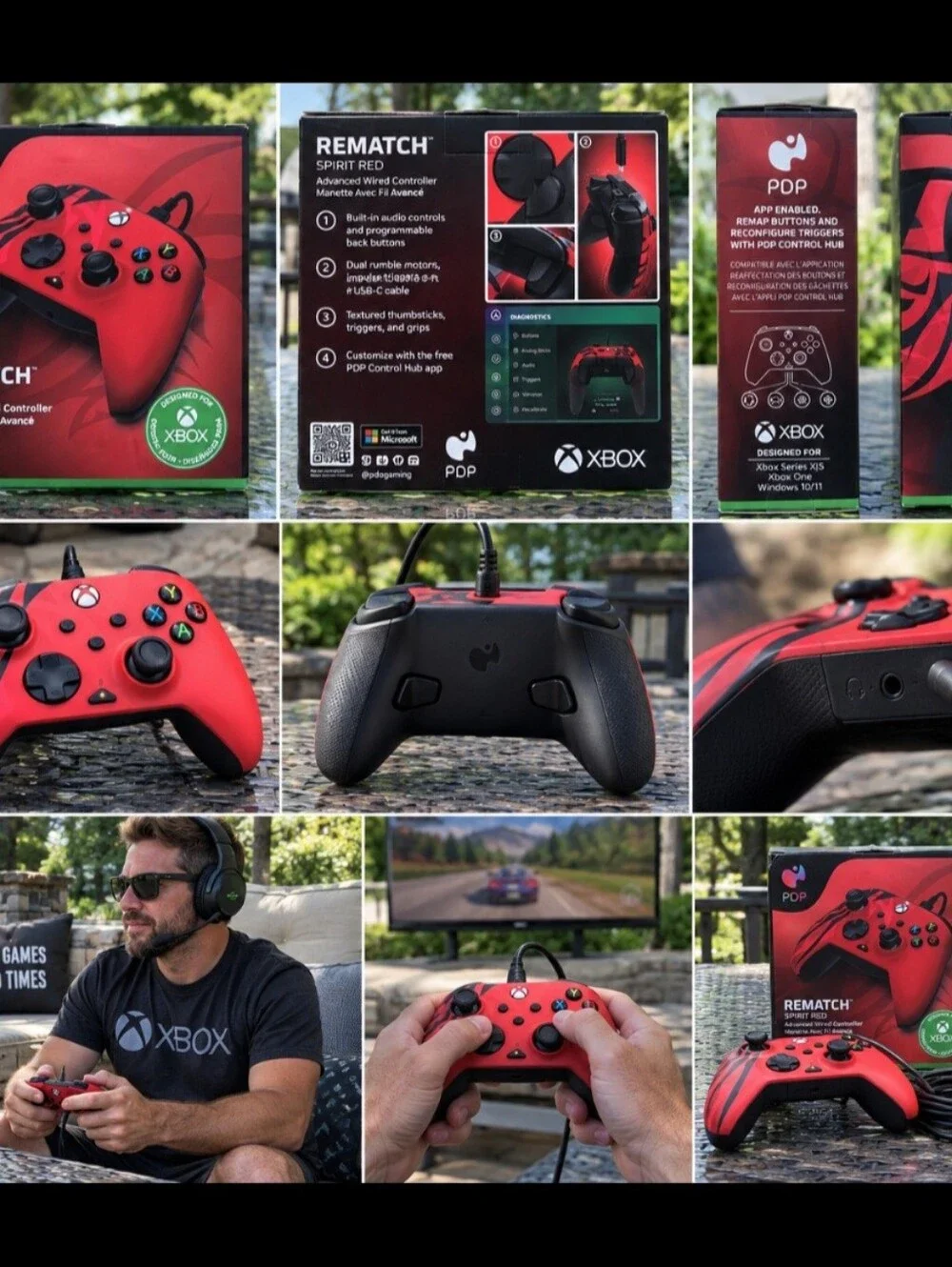 Rematch Wired Xbox Controller - Spirit Red